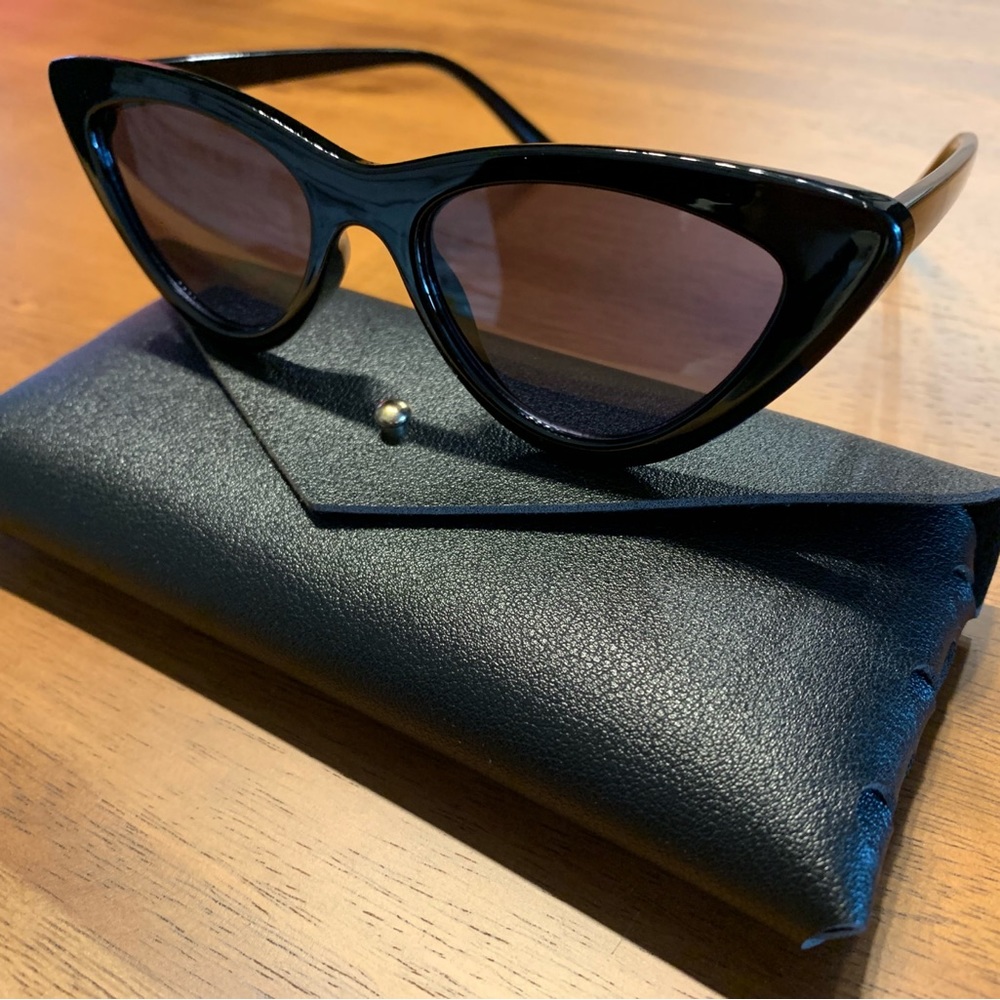 Retro cat eye black fashion sunglasses - Picture 5 of 5